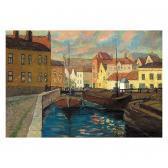 YAKIMCHENKO Alexander Georgiev. Barges On The Canal YAKIMCHENKO Alexander Georgiev. Barges On The Canal