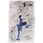 YOUNG Purvis Blue Figure Abstract YOUNG Purvis Blue Figure Abstract