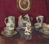 ZADOR Istvan Still Life Of Figurines And China On A Polished Table ZADOR Istvan Still Life Of Figurines And China On A Polished Table