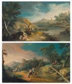 ZAIS Giuseppe River Landscape With Fishermen; And Landscape With Travellers ZAIS Giuseppe River Landscape With Fishermen; And Landscape With Travellers