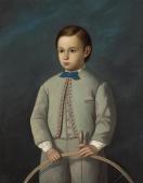 Zaleski S. A Portrait Of A Young Boy With His Toyhoop Zaleski S. A Portrait Of A Young Boy With His Toyhoop