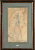 ZAMPIERI IL DOMENICHINO Domenico Jeune Femme Faisant La Révérence ZAMPIERI IL DOMENICHINO Domenico Jeune Femme Faisant La Révérence