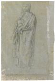 ZAMPIERI IL DOMENICHINO Domenico Study Of A Draped Standing Female Figure ZAMPIERI IL DOMENICHINO Domenico Study Of A Draped Standing Female Figure