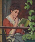 ZANDOMENEGHI Federico Lettura Al Fresco - Donna Al Balcone ZANDOMENEGHI Federico Lettura Al Fresco - Donna Al Balcone