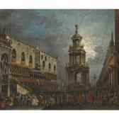 ZANIN Francesco Venice, A View Of The Piazzetta At Carnival ZANIN Francesco Venice, A View Of The Piazzetta At Carnival