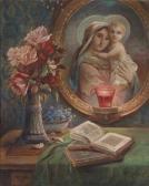 ZATZKA Hans Still Life With Roses And Picture Of The Madonna ZATZKA Hans Still Life With Roses And Picture Of The Madonna