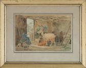 ZILLEN Wilhelm Rabbits And Goats In A Shed ZILLEN Wilhelm Rabbits And Goats In A Shed