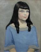 ZINKEISEN Anna Katrina Portrait Of A Girl In Blue ZINKEISEN Anna Katrina Portrait Of A Girl In Blue