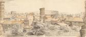ZOCCHI Giuseppe View Of Rome With The Colosseum From The Palatine Hill ZOCCHI Giuseppe View Of Rome With The Colosseum From The Palatine Hill