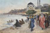ZONARO Fausto Mafalda On The Banks Of The Bosphorus, The Dolmabahçe Mosque In The Background ZONARO Fausto Mafalda On The Banks Of The Bosphorus, The Dolmabahçe Mosque In The Background