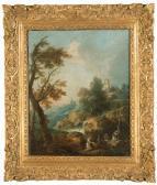 ZUCCARELLI Francesco Moines Priant Dans Un Paysage Rocheux ZUCCARELLI Francesco Moines Priant Dans Un Paysage Rocheux