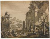 ZUCCHI Antonio Pietro A Ruined Temple With Figures ZUCCHI Antonio Pietro A Ruined Temple With Figures