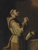 ZURBARAN de Francisco Studio Saint Francis Of Assisi In Prayer ZURBARAN de Francisco Studio Saint Francis Of Assisi In Prayer