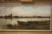 ZWART Arie, Adrianus Joh. Molens En Roeiboten Aan Een Hollandse Plas ZWART Arie, Adrianus Joh. Molens En Roeiboten Aan Een Hollandse Plas