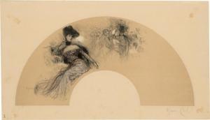 ÉLIOT Maurice 1864-1945,Fächerentwurf für "Les fêtes de Gavarni",1903,Galerie Bassenge DE 2020-11-25