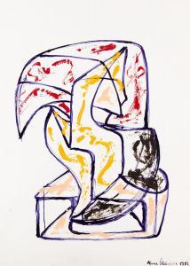 ŚLESIŃSKA Alina 1922-1994,Abstract composition,1982,Desa Unicum PL 2022-11-17