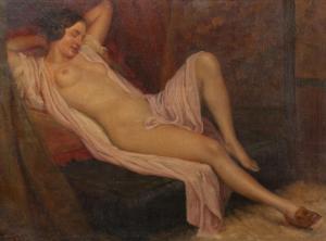 Ženíšek František Jr 1877-1935,Nude Relaxing,1926,Palais Dorotheum AT 2015-03-07