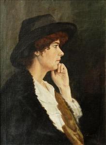 Ženíšek František Jr 1877-1935,Woman in a Hat,Vltav CZ 2017-11-30