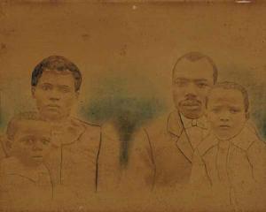 19th CENTURY SCHOOL (XIX),Portrait of an African-American Family,Neal Auction Company US 2007-04-14