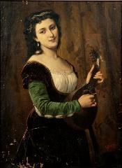 A. BERTAL,Suonatrice di mandola,1874,Finarte IT 2008-04-03