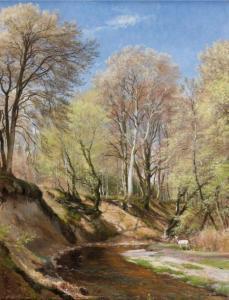 AAGAARD Christian 1833-1895,Cerfs en foret,1877,EVE FR 2010-06-14