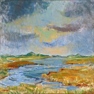 aagard Carl Trier 1890-1961,Landscape with heavy clouds,Bruun Rasmussen DK 2015-06-15