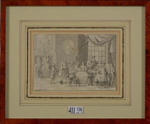 AARTMAN Nicolaes Matthijsz 1713-1793,Conversations au salon,VanDerKindere BE 2016-12-13