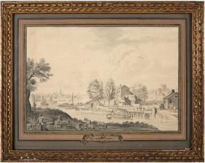 AARTMAN Nicolaes Matthijsz 1713-1793,Paysage fluvial animé,Beaussant-Lefèvre FR 2022-02-11