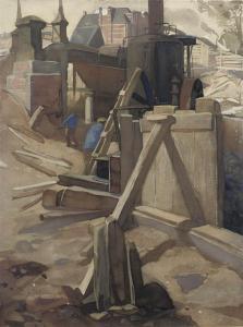 AARTS Johannes J 1871-1934,Construction site at the Rijksmuseum, Amsterdam,Christie's GB 2009-09-08