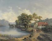 AB YBERG ALOYS 1800-1800,Sommerliche Landschaftspartie mit Gehöft an Bergse,Dobiaschofsky 2008-05-21
