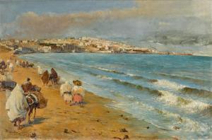 ABASCAL Carlos 1871-1948,The Beach, Tangier,Sotheby's GB 2022-03-29