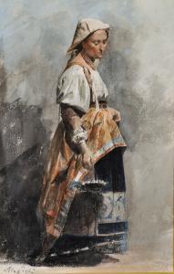ABBATE LUIGI 1800-1900,An Italian Maid, holding a Basket,John Nicholson GB 2019-10-30