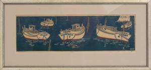 ABBE William 1900-1900,Harbor scene with Herreshoff vessels,1961,Eldred's US 2016-05-21