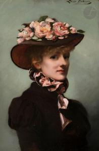 ABBEMA Louise 1858-1927,Portrait présumé de l\’actrice Suzanne Reichenberg,1880,Ader FR 2023-10-27