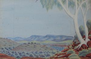 ABBOTT Douglas 1948,Central Australian Landscape,Raffan Kelaher & Thomas AU 2018-10-22