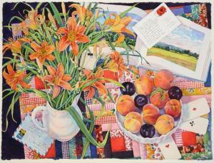 ABBOTT Susan 1951,Fields, Cards and Daylilies,1998,Weschler's US 2013-05-17