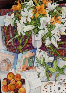ABBOTT Susan 1951,White Lilies and Folded Paper,Weschler's US 2020-03-13