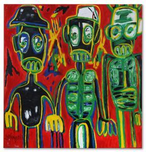 Abdoulaye DIARRASSOUBA Aboudia 1983,Les trois amis II,2018,Christie's GB 2024-04-23