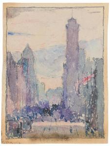 ABDY Rowena Meeks 1887-1945,Market Street,Butterscotch Auction Gallery US 2018-03-25