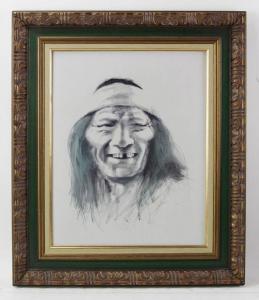 ABEITA Jim 1947,portrait of a Native American man,Kaminski & Co. US 2023-01-08