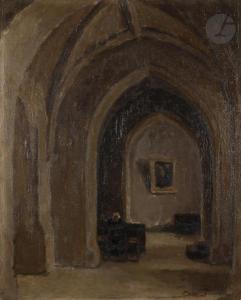 ABEL Josef 1764-1818,Intérieur d\’église,Ader FR 2021-01-27