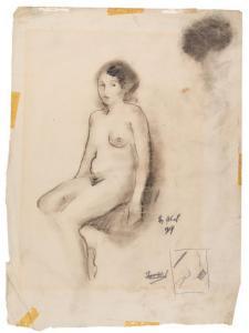 ABEL MYER 1904-1949,Seated Nude,1929,Hindman US 2018-10-03