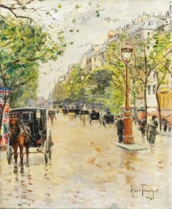 ABEL TRUCHET Louis 1857-1918,Boulevard aux fiacres a Paris,1892,Matsa IL 2024-01-29