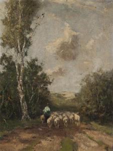 ABELING Johan 1953,Shepherd on a Lane,Walker's CA 2017-06-07