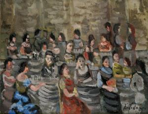 ABERDAM Alfred 1894-1963,Cafe in Paris,1938,Agra-Art PL 2016-04-17