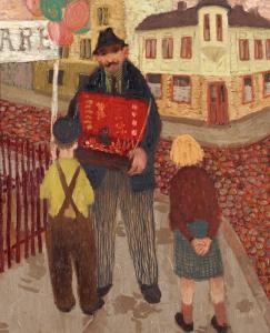 ABERG Pelle 1909-1964,The street vendor,Bukowskis SE 2012-10-24