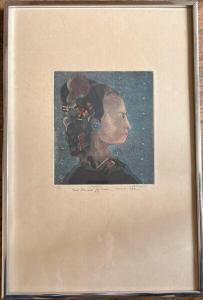 ABRAHAMI Elie 1941,Portrait féminin profil droit,1977,Morand FR 2023-10-10