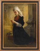 ABRAHAMS Anna Adelaide 1849-1930,Fanciulla in preghiera,Trionfante IT 2022-12-17