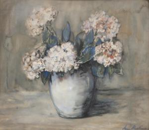 ABRAHAMS Anna Adelaide 1849-1930,Stilleven met witte bloemen in vaas,Venduehuis NL 2024-02-28