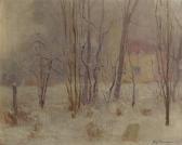 ABRAM A.J 1900-1900,WINTER SCENE,1931,Freeman US 2008-02-22